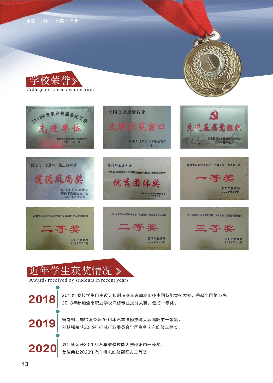 邵陽交通學(xué)校2022年招生簡章